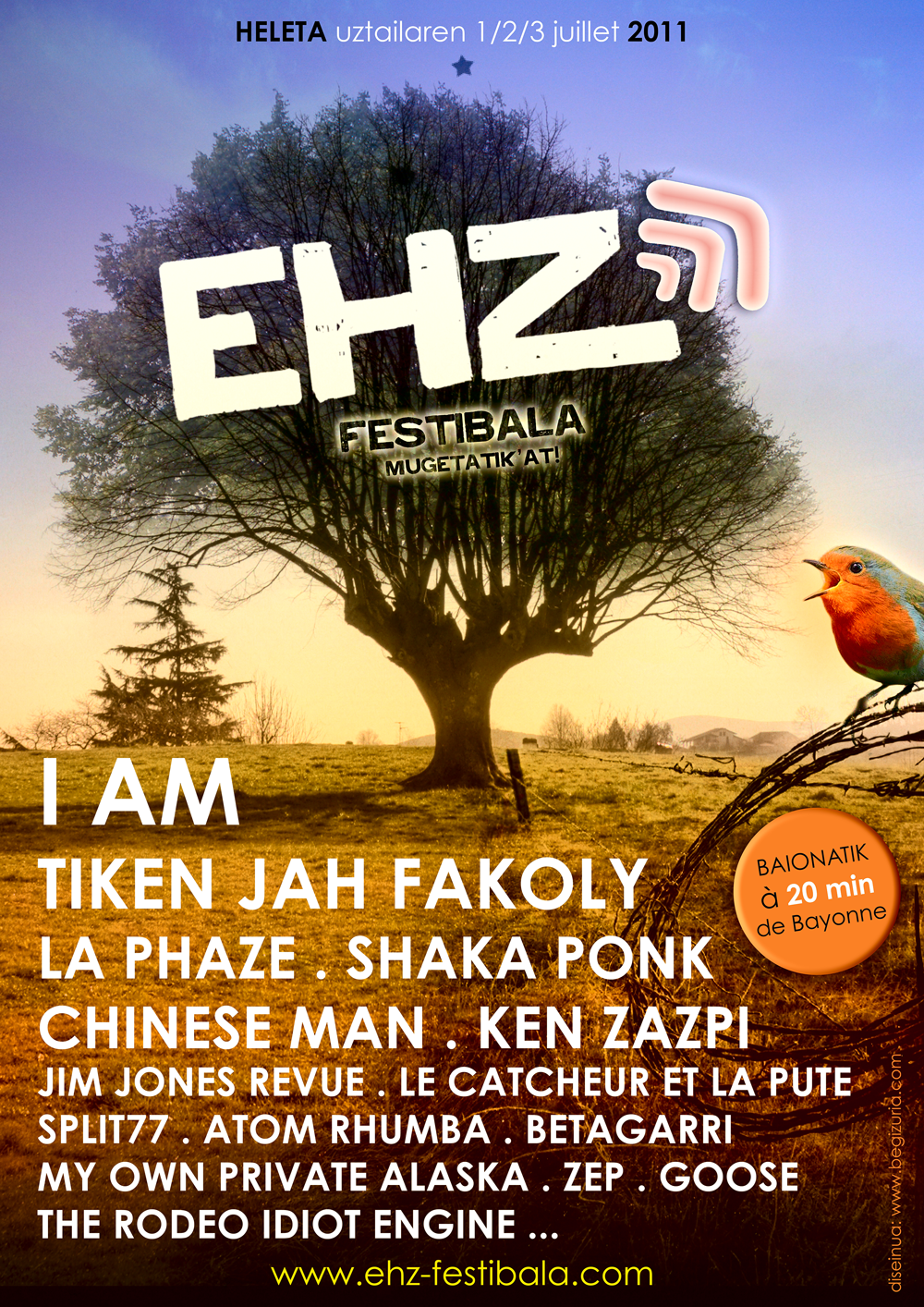EHZ Euskal Herria Zuzenean Music Festival Poster Design
