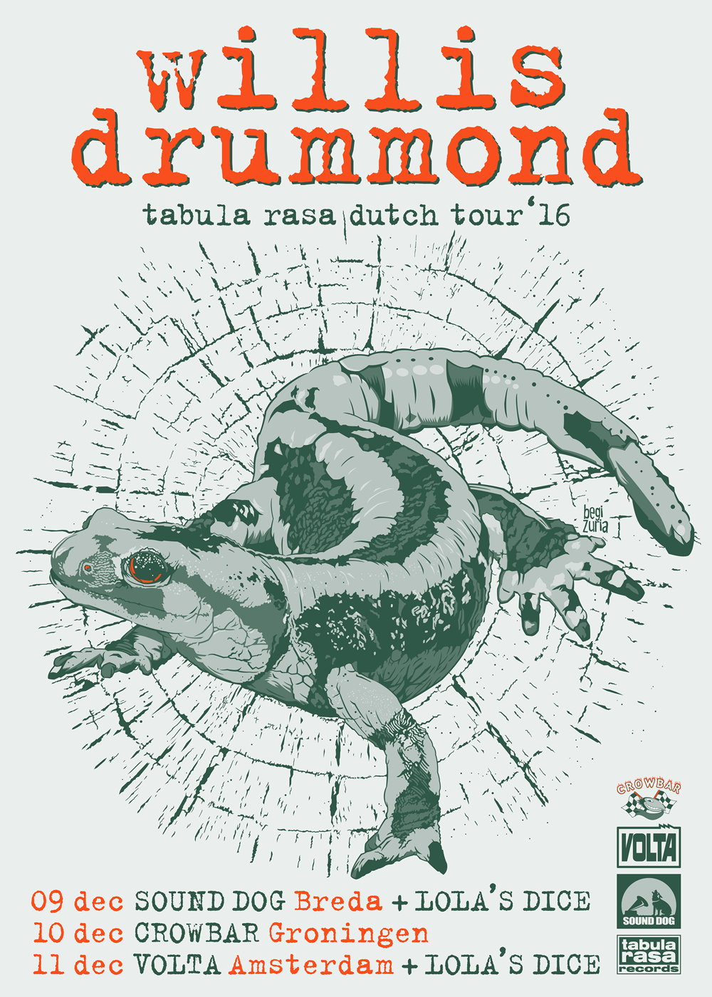 Willis Drummond Dutch Tour Music Poster Design
