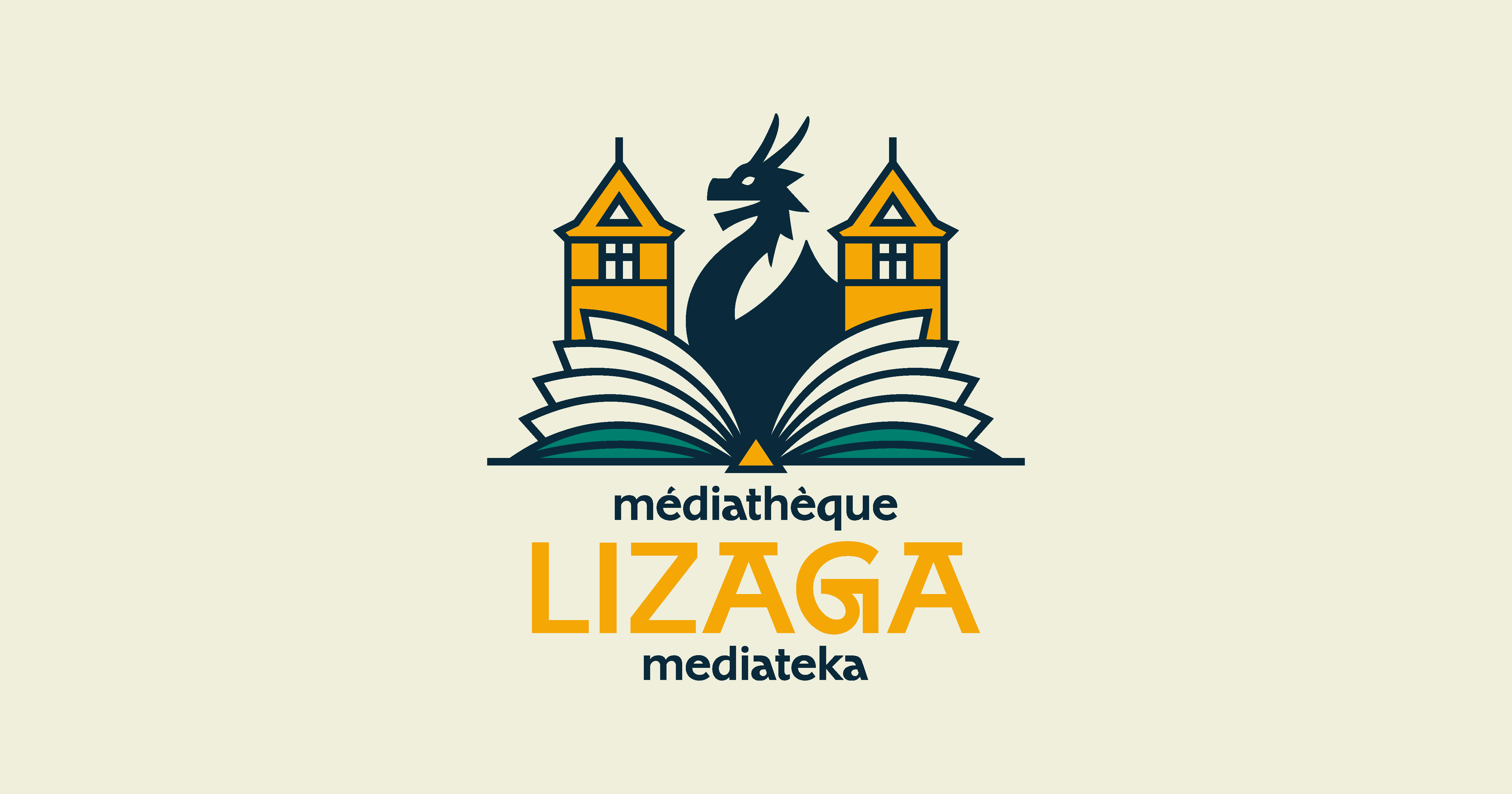 Logo and style guide design for Mediatheque Lizaga Mediateka by Begizuria Design