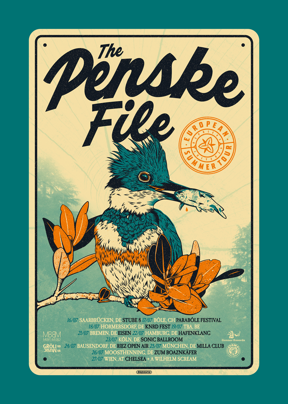 The Penske File European Summer Tour Poster Design